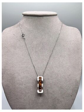 Vintage 925 Valerio Poland Baltic Amber necklace V8